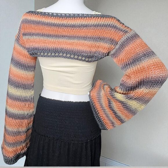 Handmade Crochet Knit Bolero Shrug – Festival Top‎ – Fairycore Layering - Picture 6 of 8